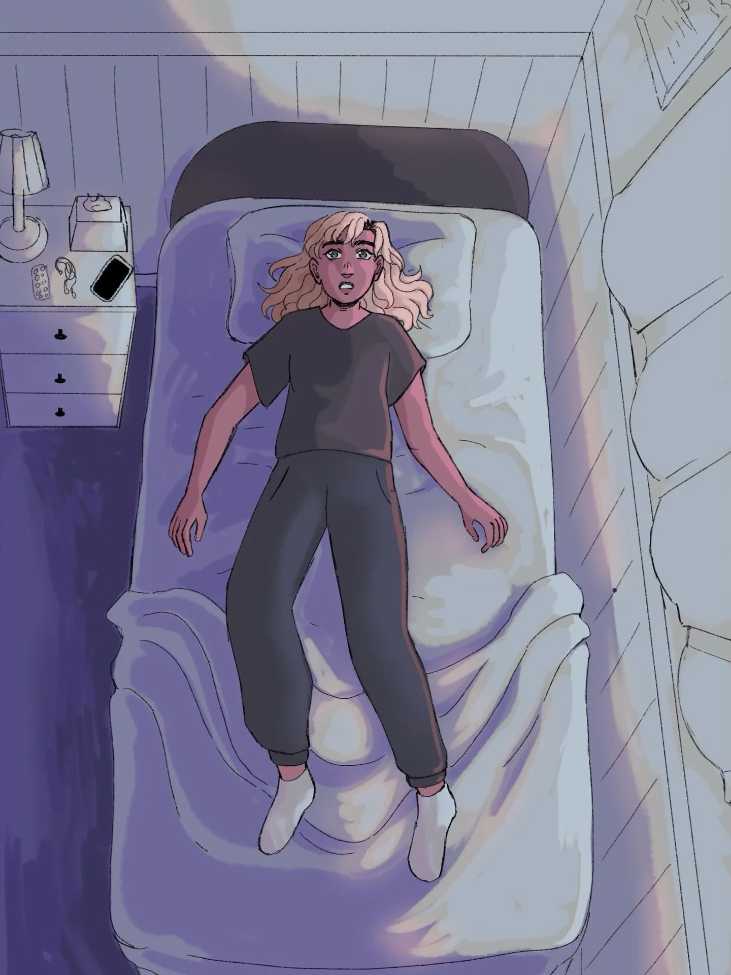 Splash pages from this weeks update of 5:17 :) 

#webcomic #webtooncanvas #procreateipad #oc