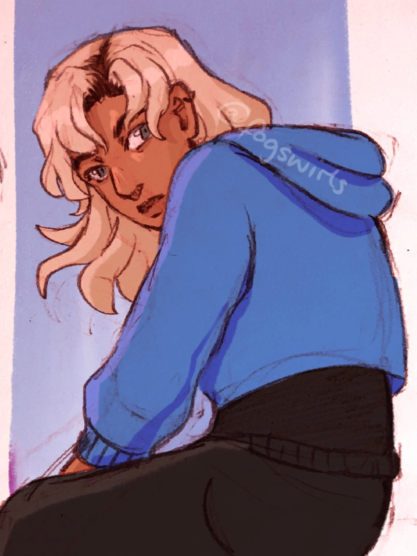 Part 1- Did a whole page of face studies the other day on line of action and made them into Connie (the protagonist of my next comic) and coloured them digitally. I don&rsquo;t have a scanner so it&rsquo;s a bit textured lol. 
Have had 0 time to draw