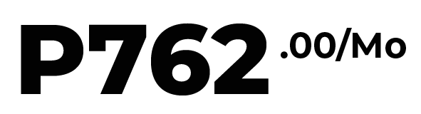 Black and white logo with large text 'P762' and smaller text '.00/Mo'.