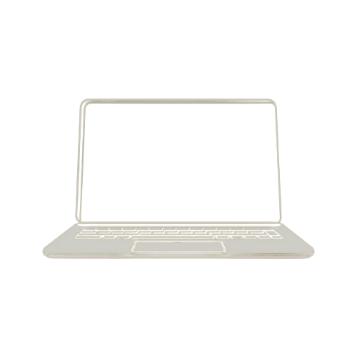 A line drawing of a laptop