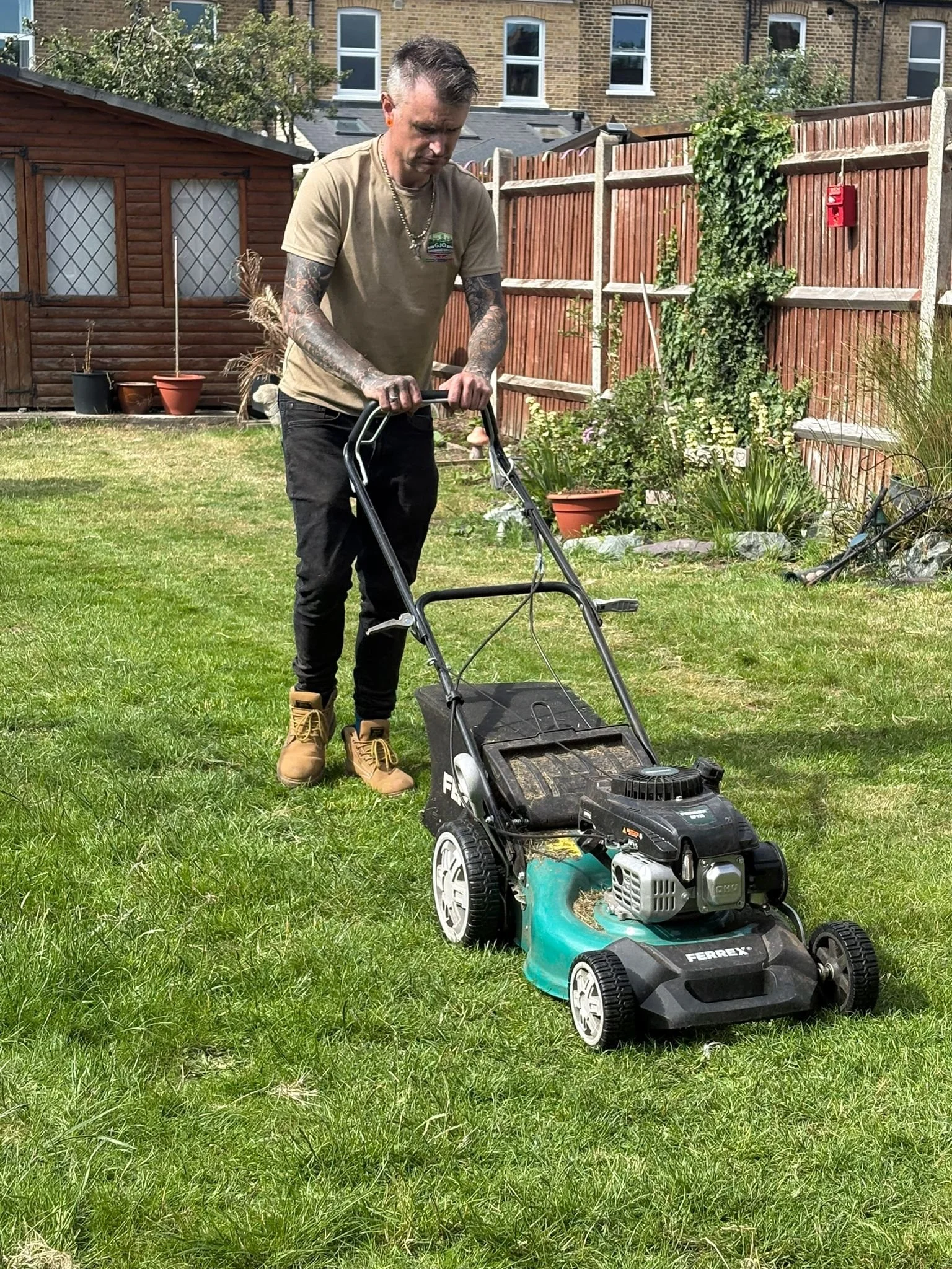 Professional lawn mowing and grass cutting service by GJO Gardening Services in Eltham, Greenwich and South East London.