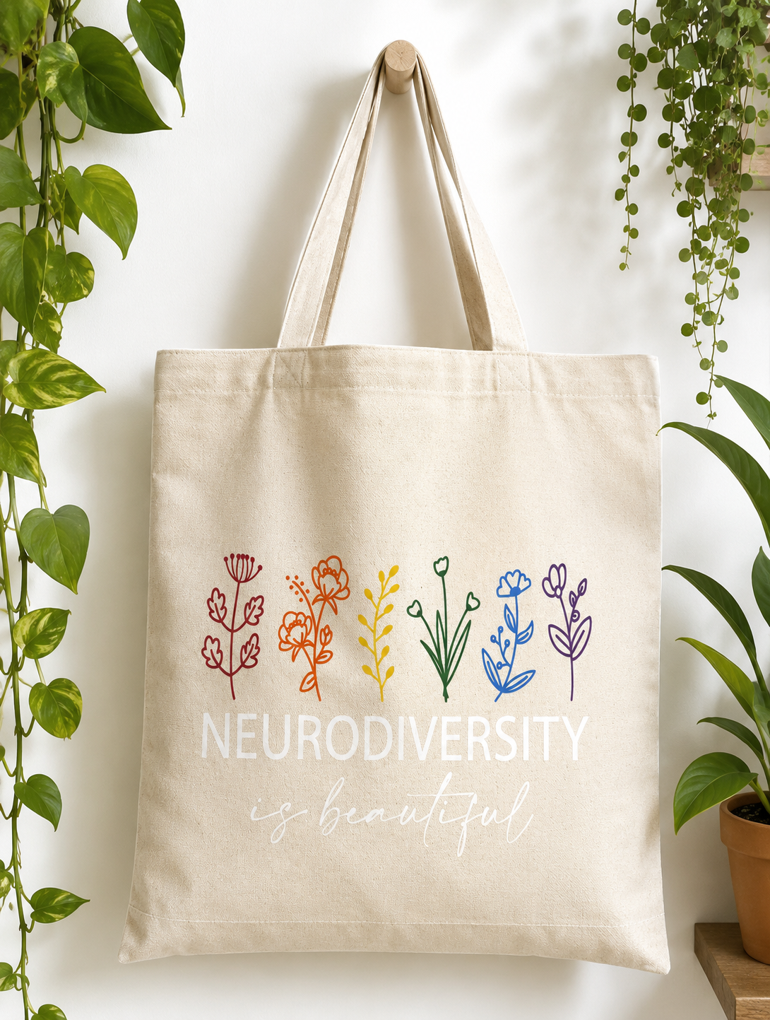 Neurodiversity Is Beautiful Canvas Tote Bag