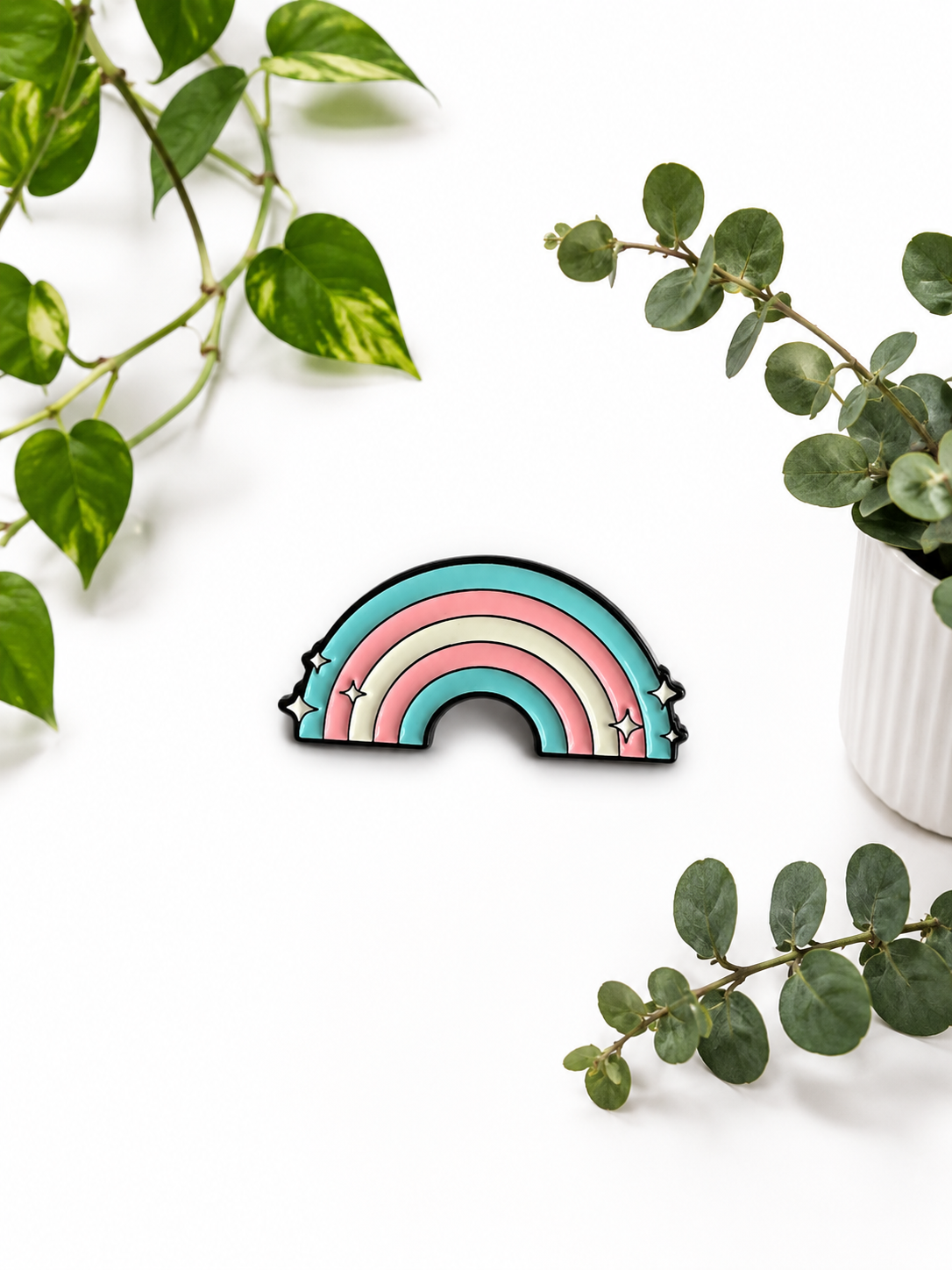 Trans Pride Rainbow Enamel Pin