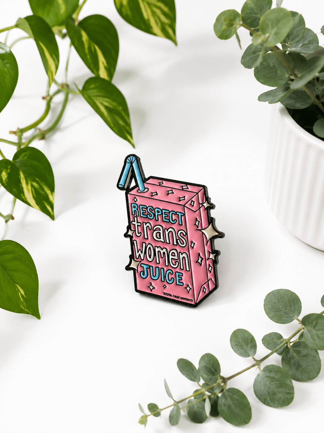 Respect Trans Women Juice Enamel Pin