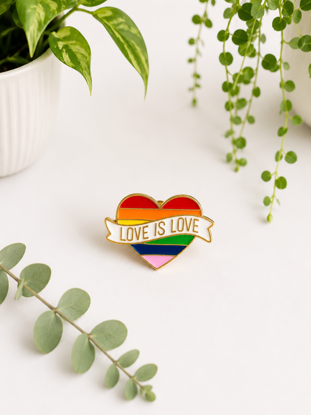 Love Is Love Heart Enamel Pin