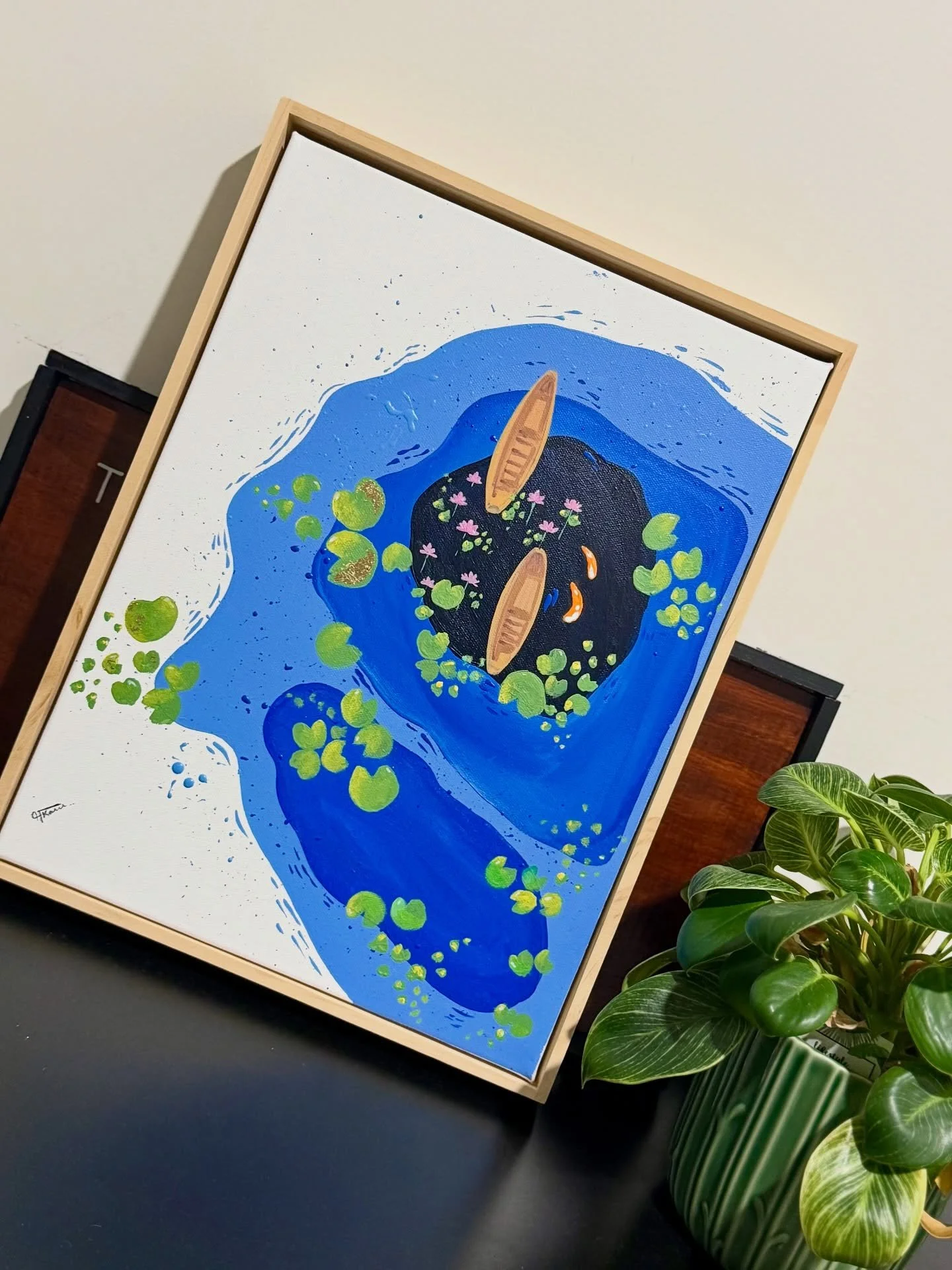 Koi Pond - Acrylics & Gold Leaf
