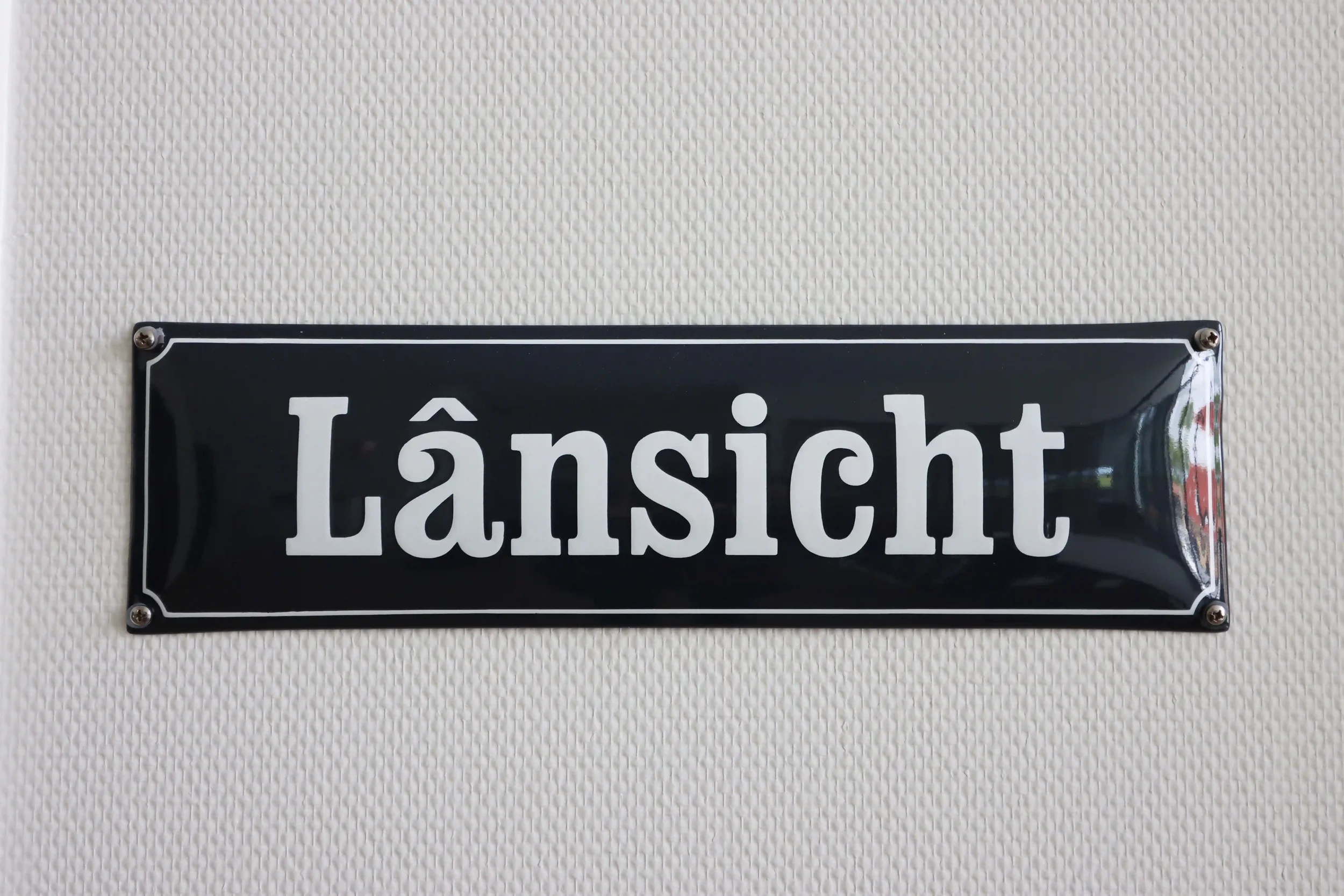 Naambord Lânsicht vergaderruimte bij It Fjildhûs