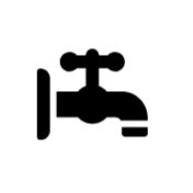 Icon of a minimalistic black tap.