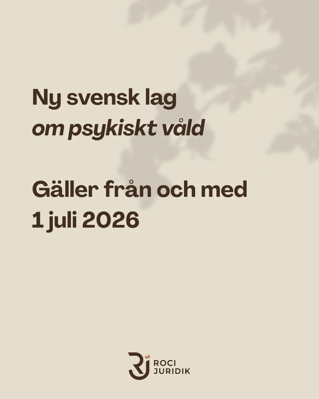 ny lag om psykisk våld