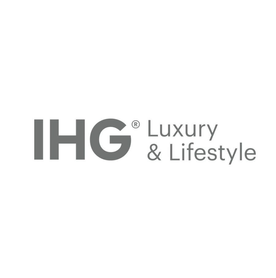 Logo of IHG Luxury & Lifestyle with gray text on a white background.