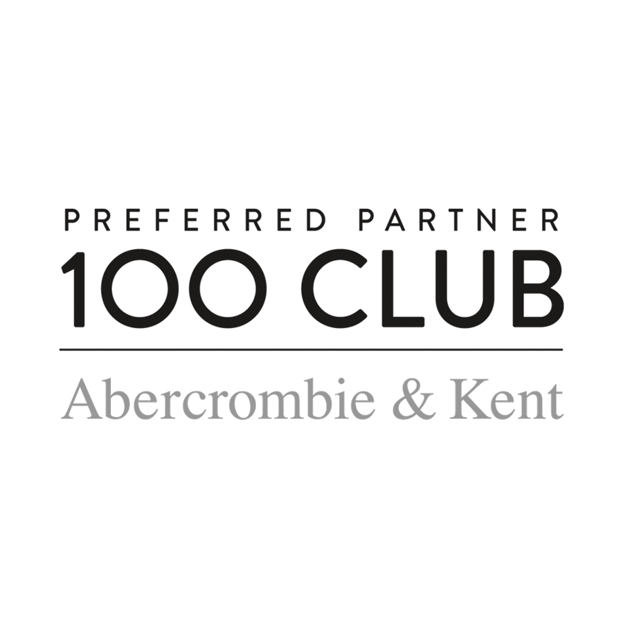 A logo for Abercrombie & Kent indicating a preferred partner of the 100 Club.