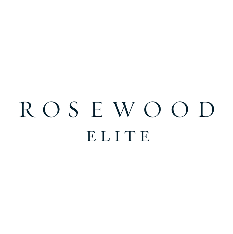 Rosewood Elite logo with white background and dark blue text.