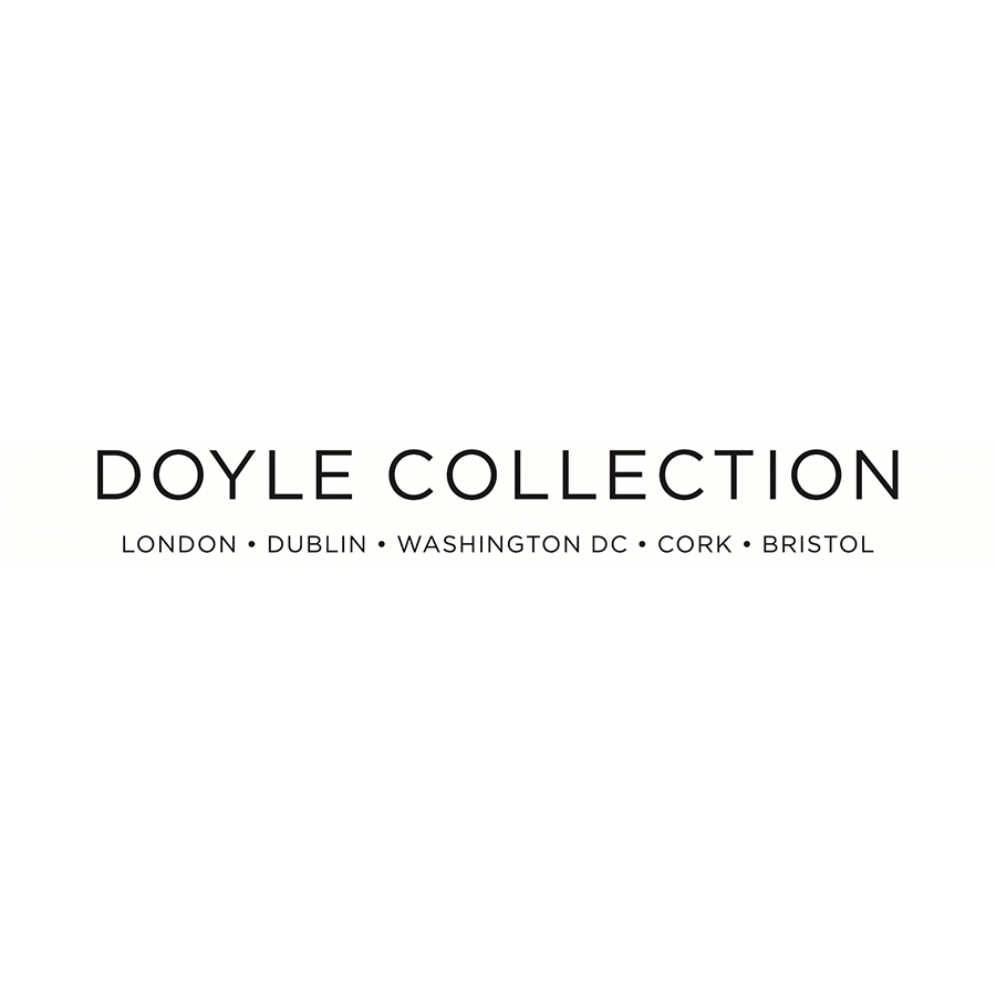 Doyle Collection logo featuring the names of cities London, Dublin, Washington D.C., Cork, and Bristol.