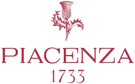 Logo with stylized thistle and the words "Piacenza 1733"