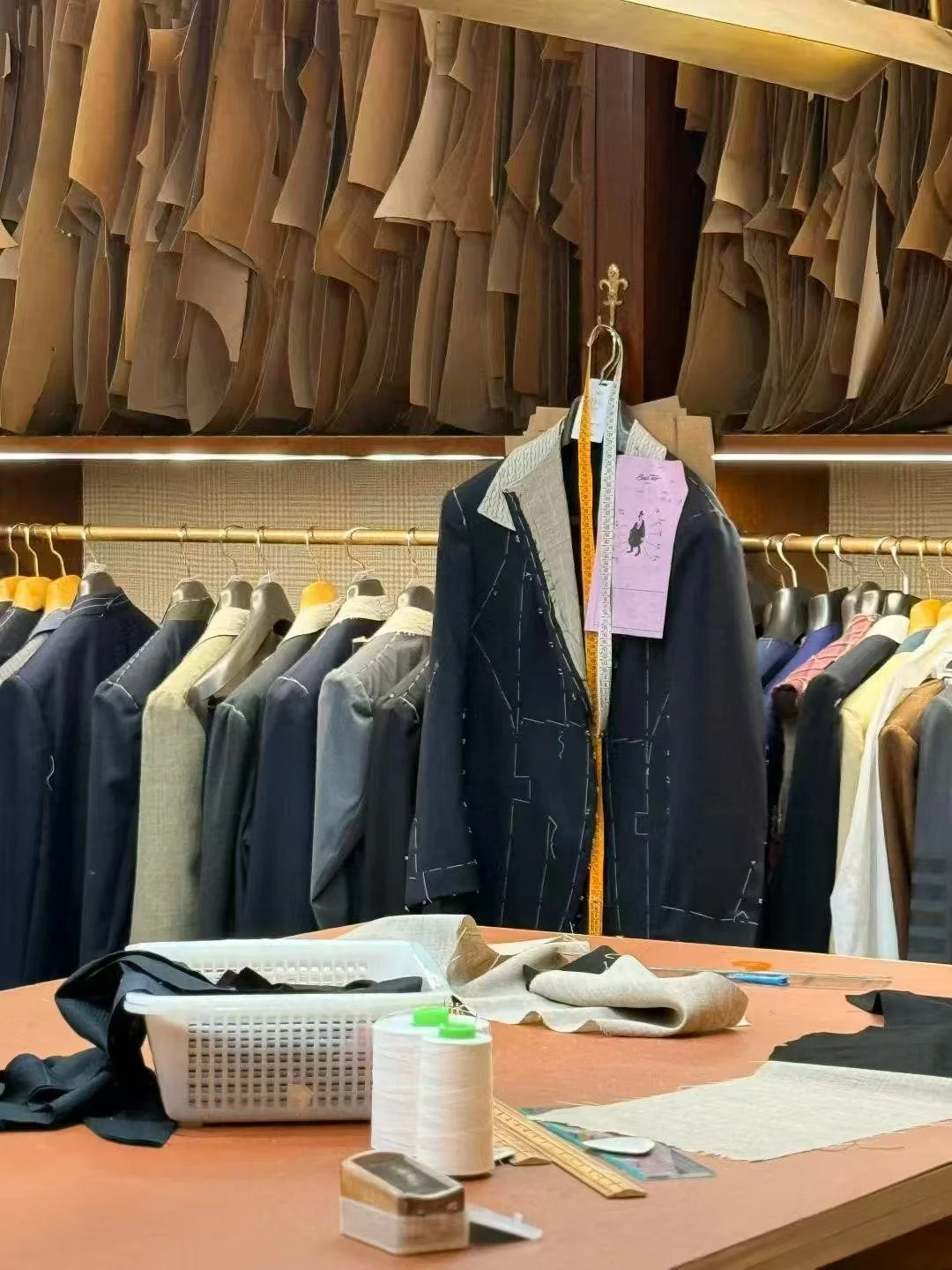 individual paper pattern. bespoke suit singapore. tailor fitting singapore