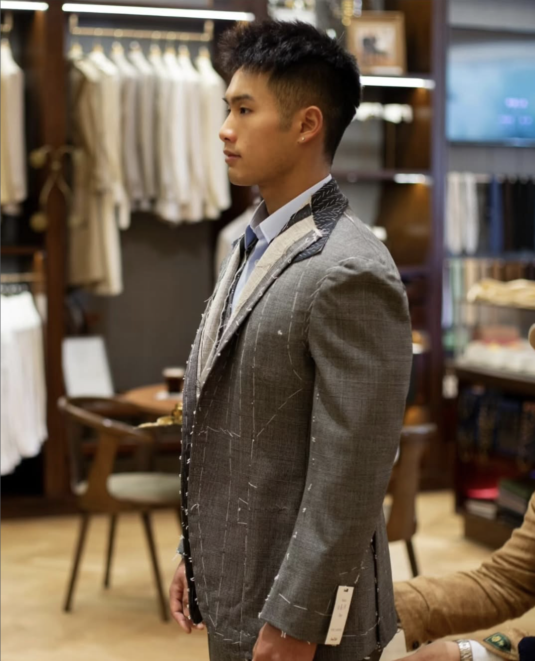A man wearing a bespoke suit.