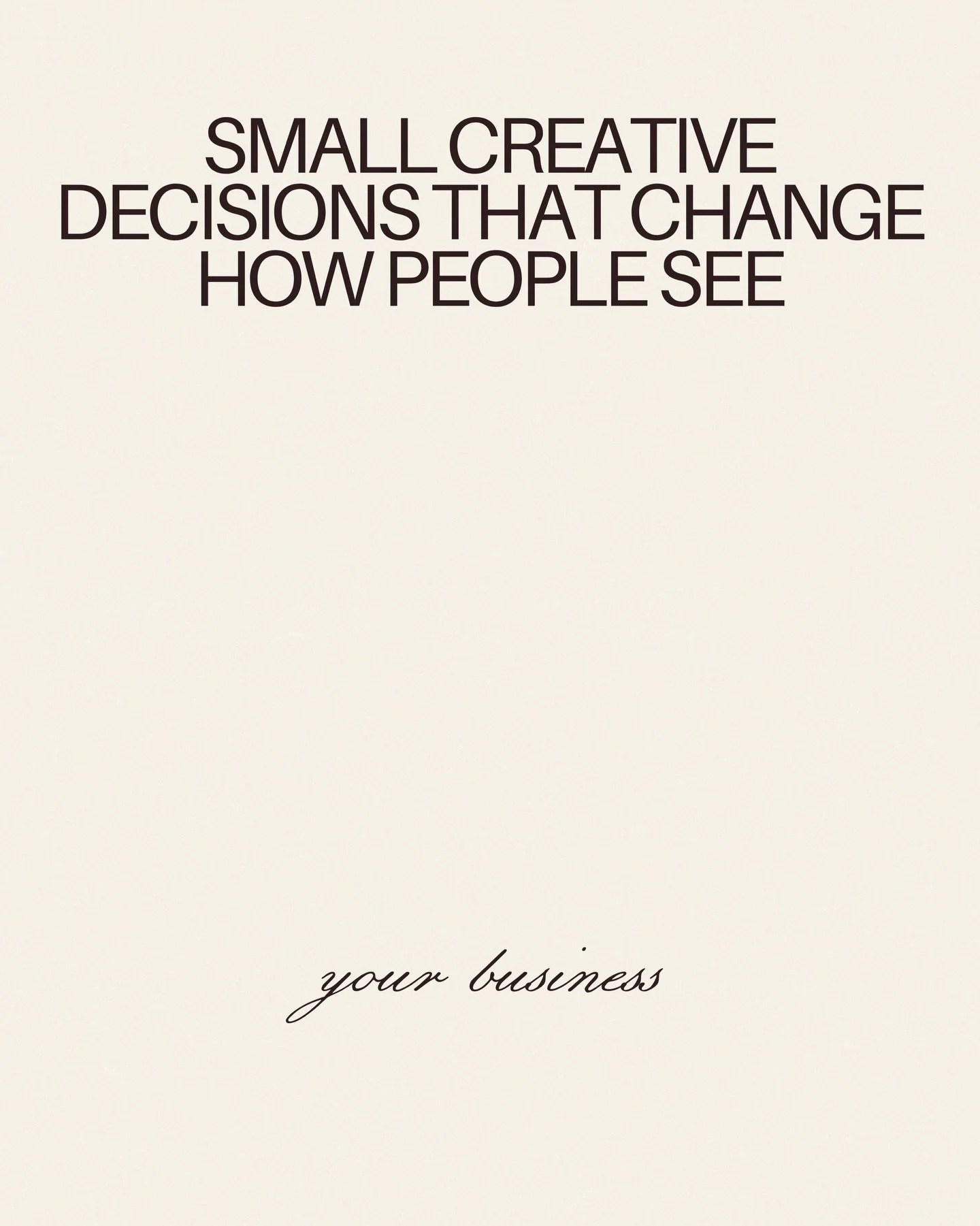 when it comes to the smaller details in your brand, this is where you can have some fun and create much more of a deeper impact.

there are SO many areas of our brand/business that often get forgotten about when it comes to branding, and it&rsquo;s t