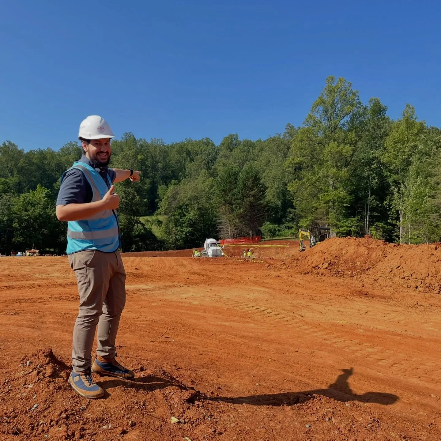👍 for progress on the footings for the Daniel P Jordan Center for Archaeological Research at @tjmonticello ! Next up, foundation! Thanks for having us yesterday, @martinhorninc
