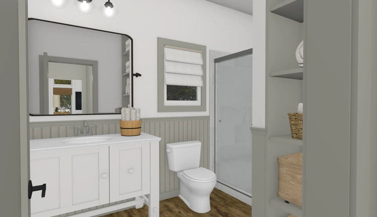 Full sized bathroom