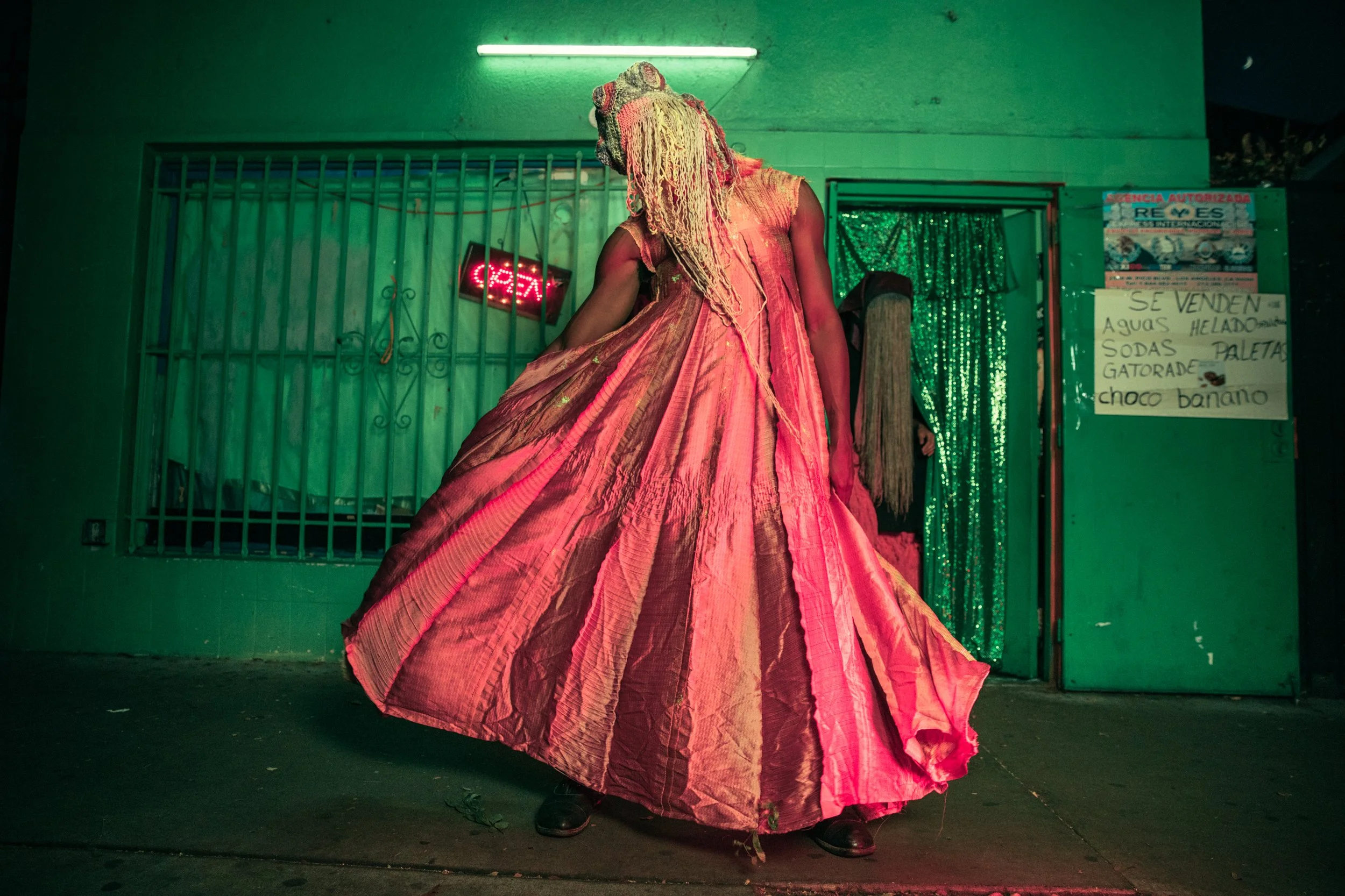 Zero Waste Weavers - Feldspar Dress - publicity shot for Planet City, Directed by Liam Young