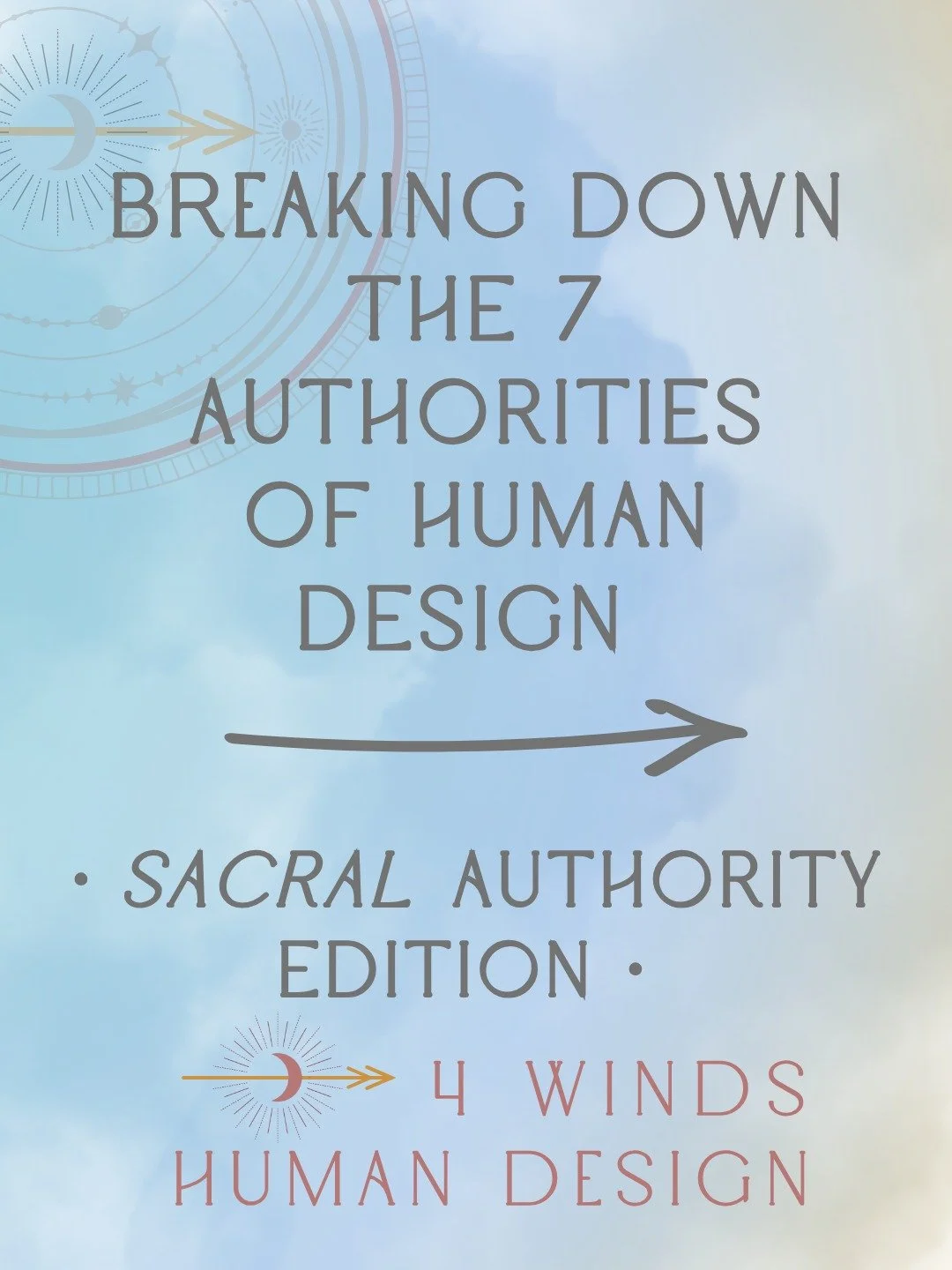 Your AUTHORITY is all about how you make decisions. You have a SACRAL Authority if you have a defined Sacral center (and not a defined Solar Plexus).

#humandesign #decisionmaking #typology