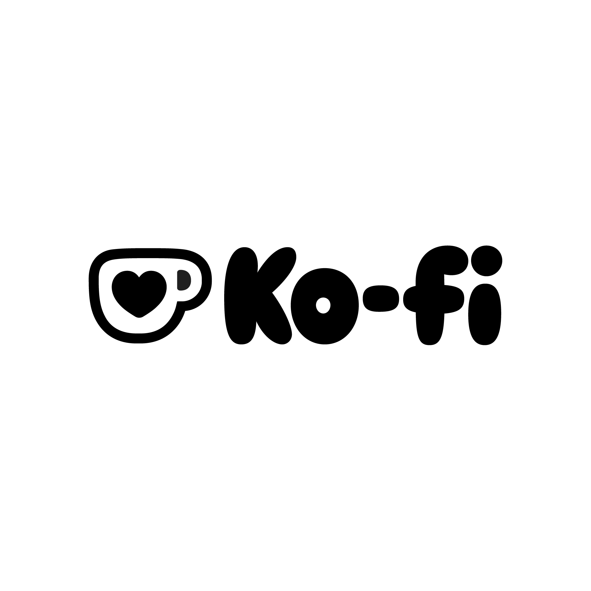 kofi black logo on a white background