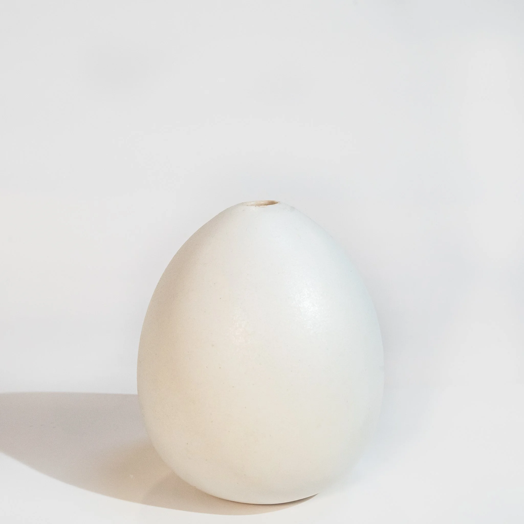 White Matte Ceramic Vase (5" × 5" × 5")
