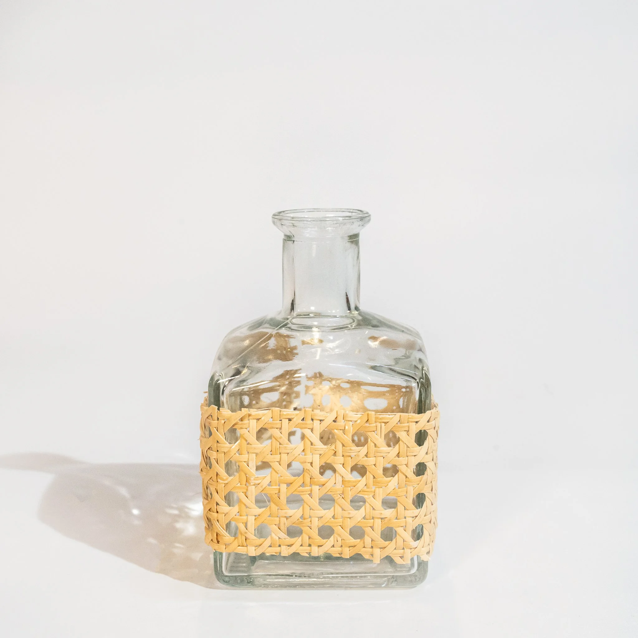 Cane-Wrapped Glass Bud Vase (2" x 4.5")