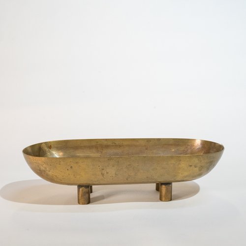 Gleam Brass Footed Bowl (10" x 4" x 2.75")