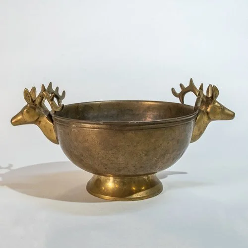 Brass Deer Bowl