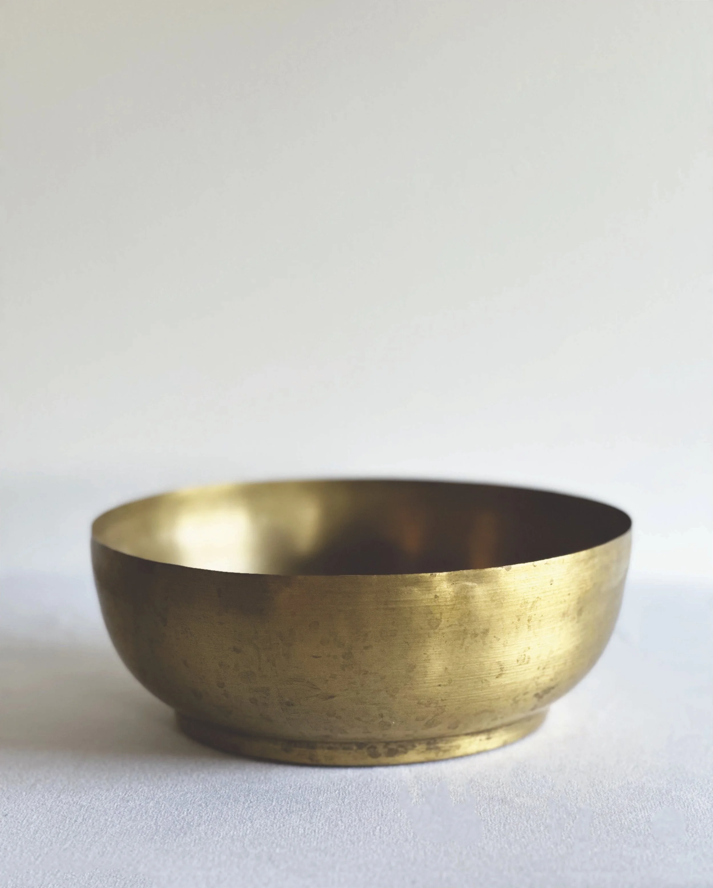Antique Raw Brass Bowl (7.5")