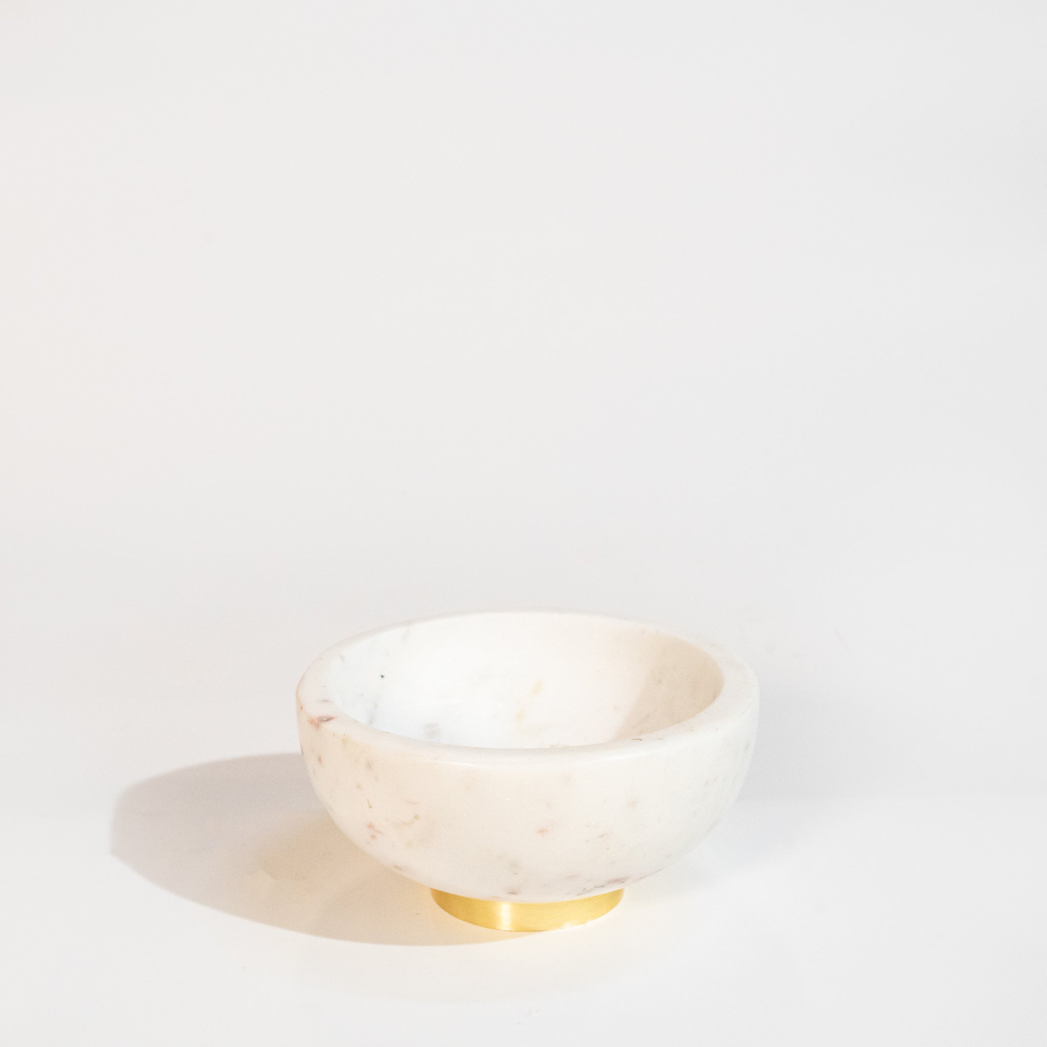Marble & Brass Bowls (4" x 2")