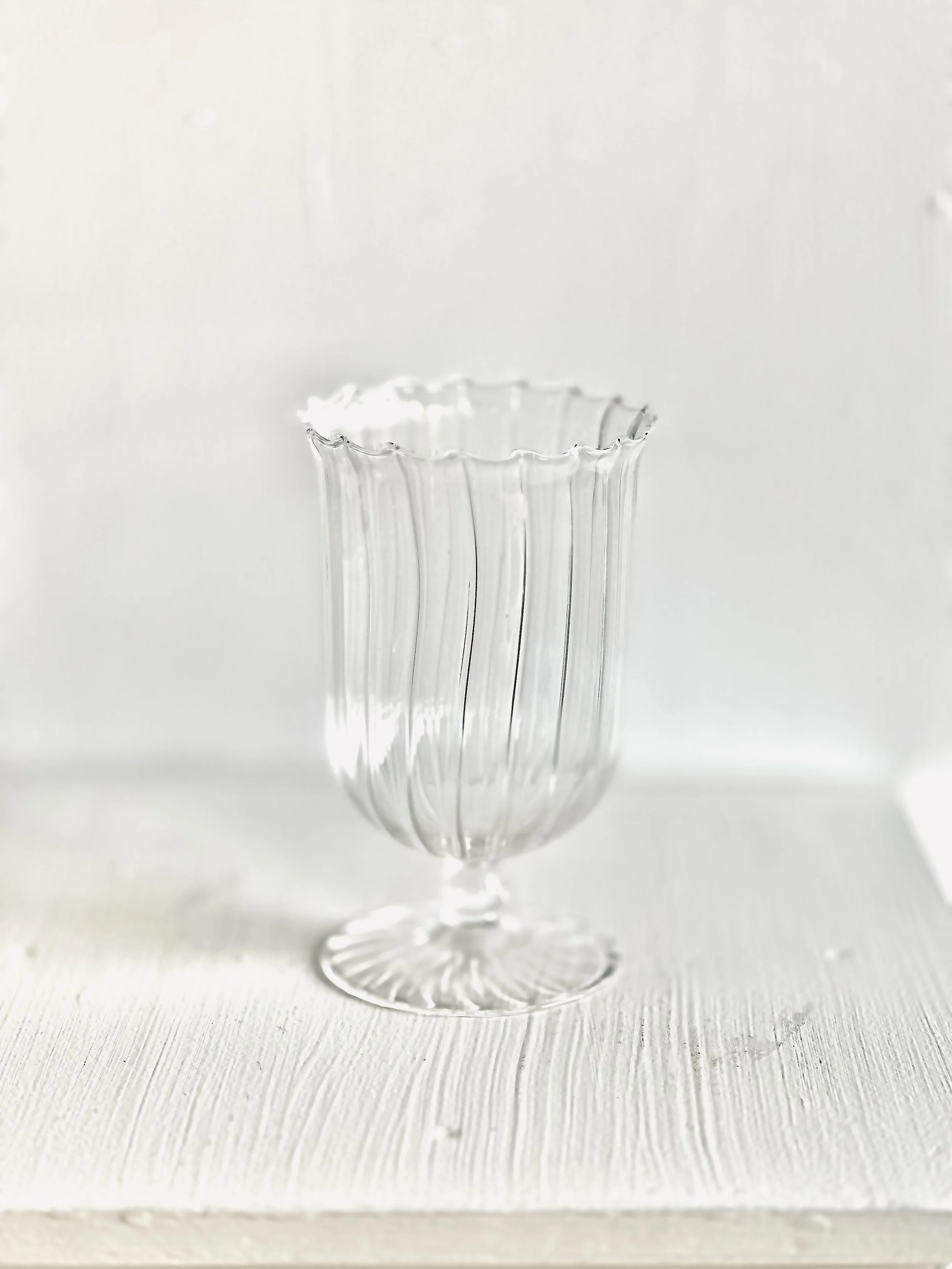 Glass April Vase (4.5"D x 7.5"H)