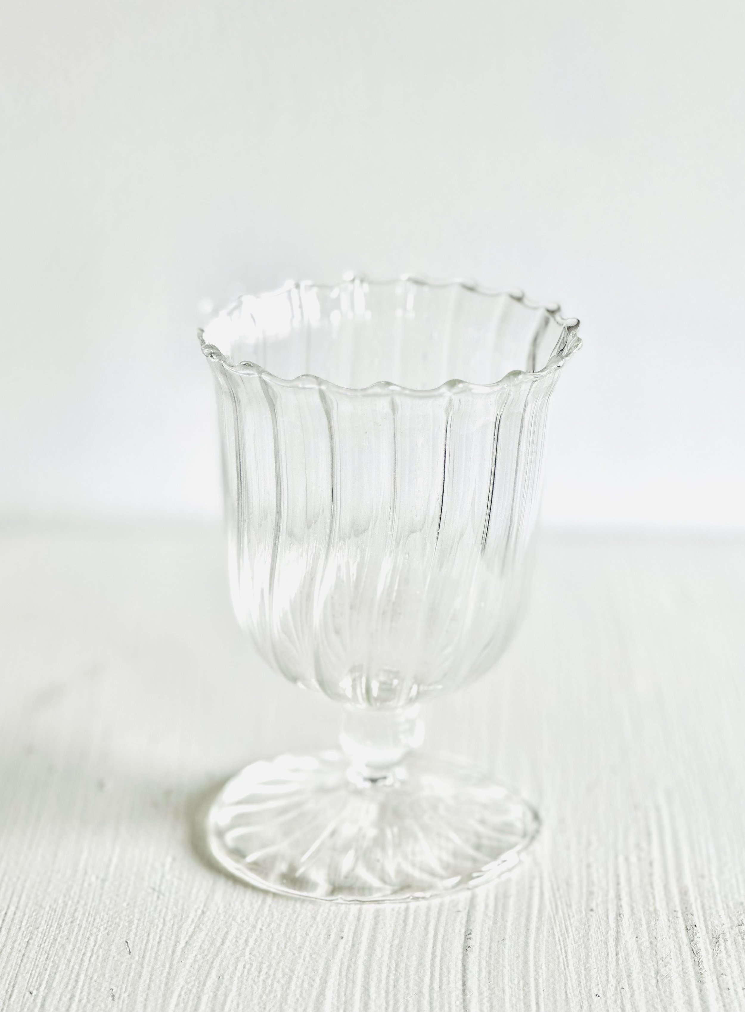 Glass April Vase (3.5"D x 5"H)