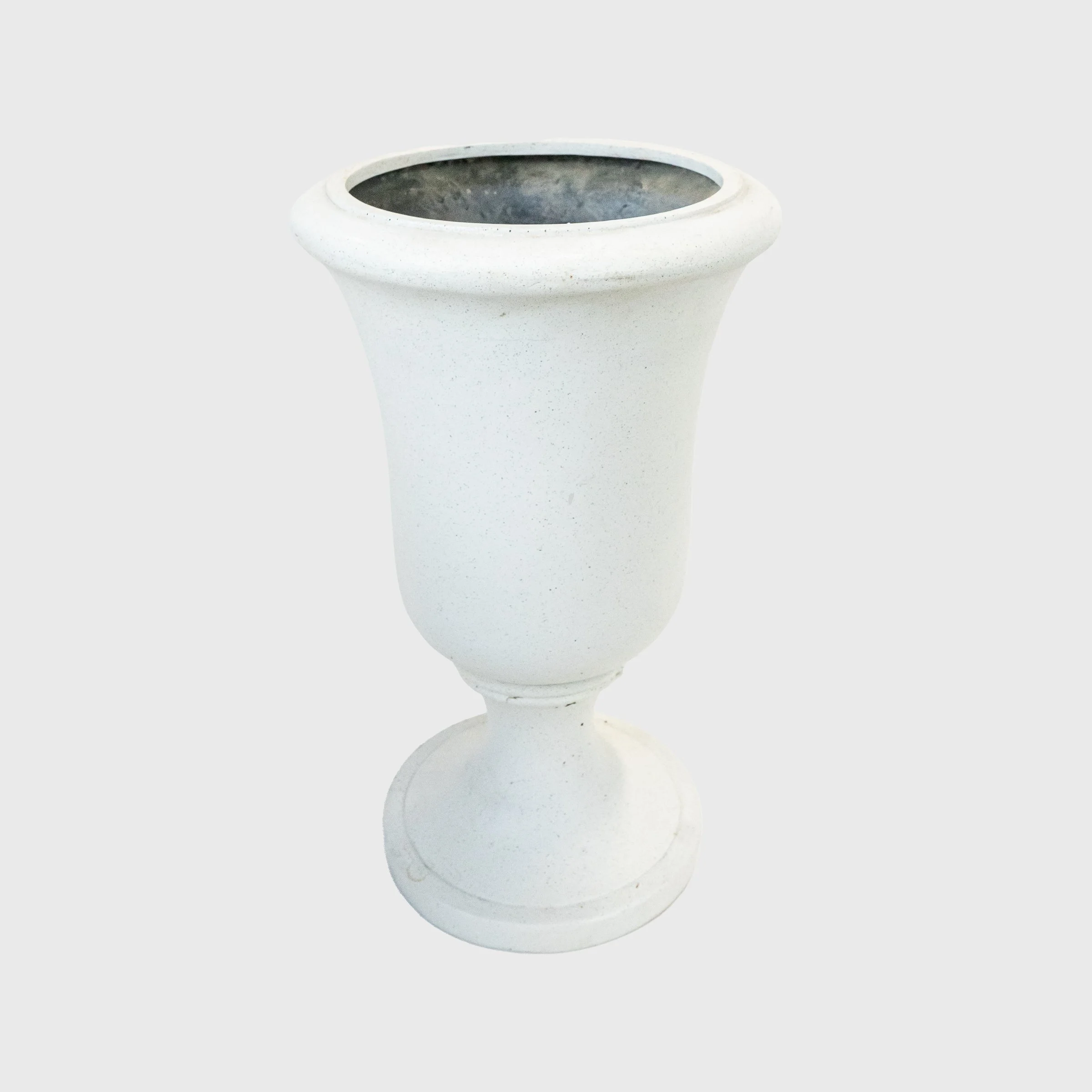 Distressed White Urn