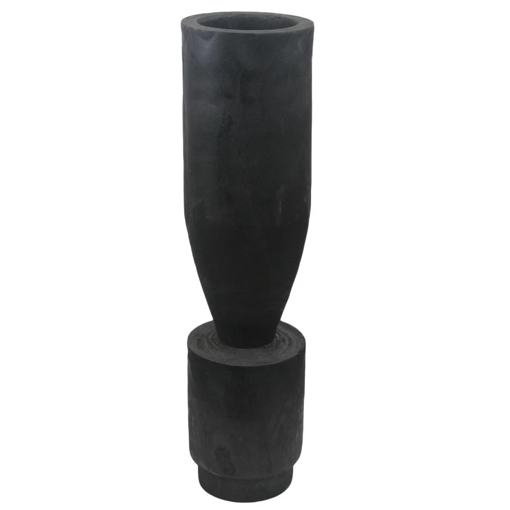 Sculptural Wood Vase (22" H x 6.5" D)