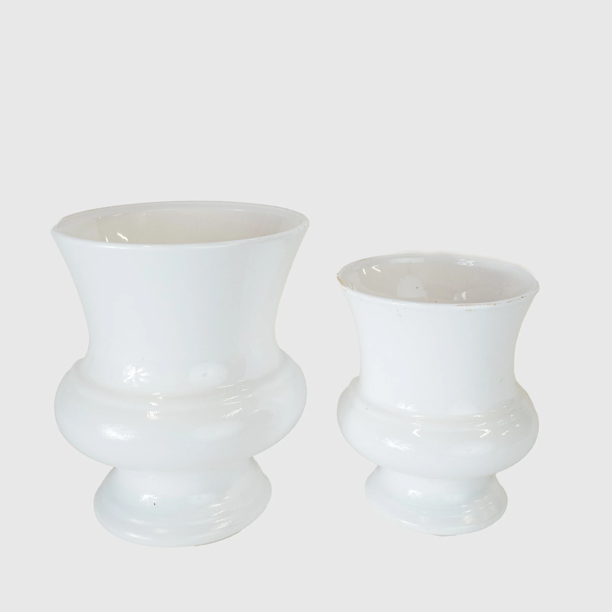 White Designer Urn (7.5") + (9.5")