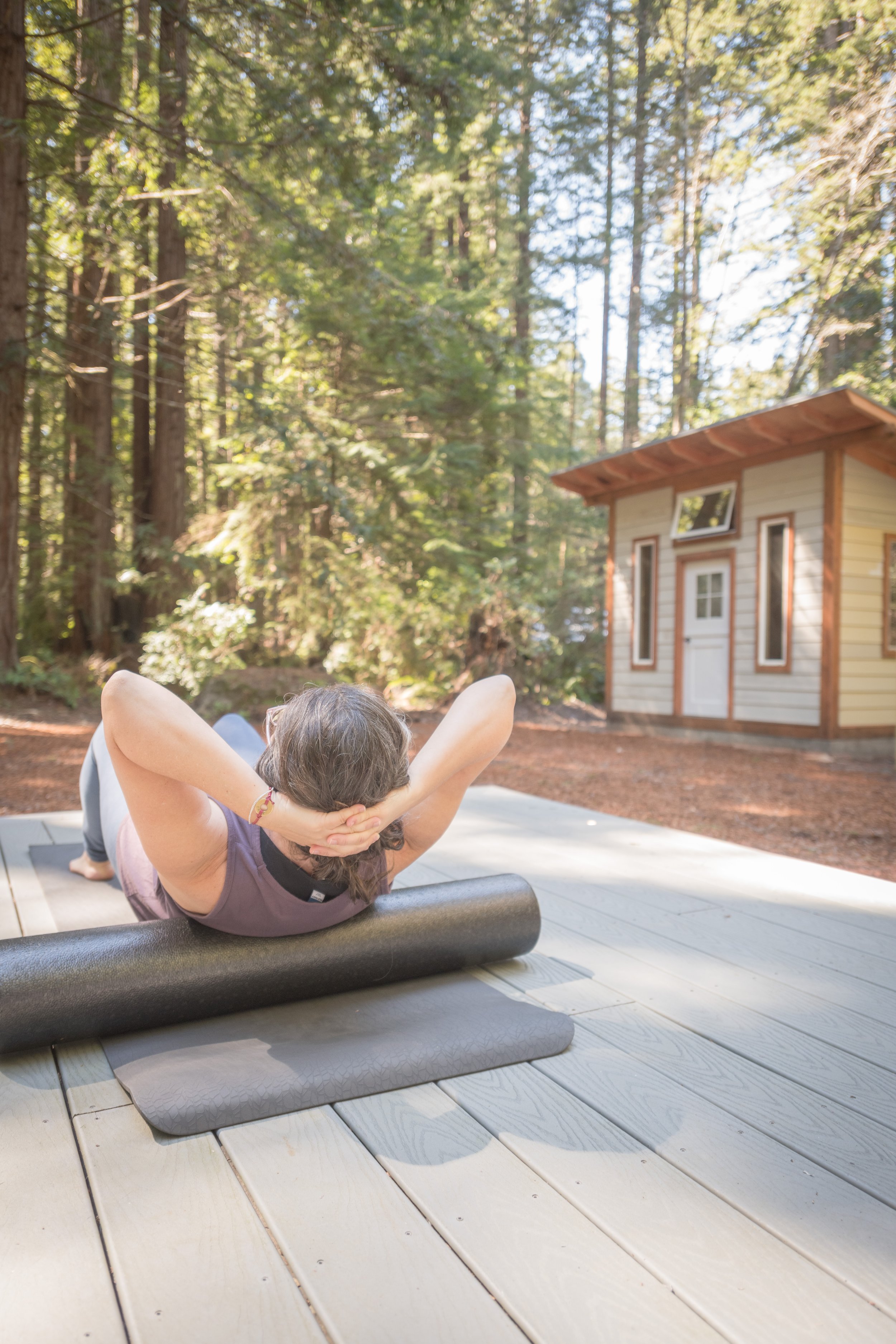 foam roller outside mendo house.JPG