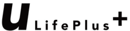 黒い文字で「u LifePlus」と書かれたロゴ