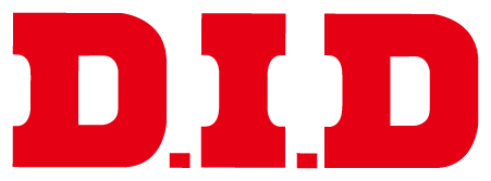 赤い背景に白文字で「DID」と書かれている。