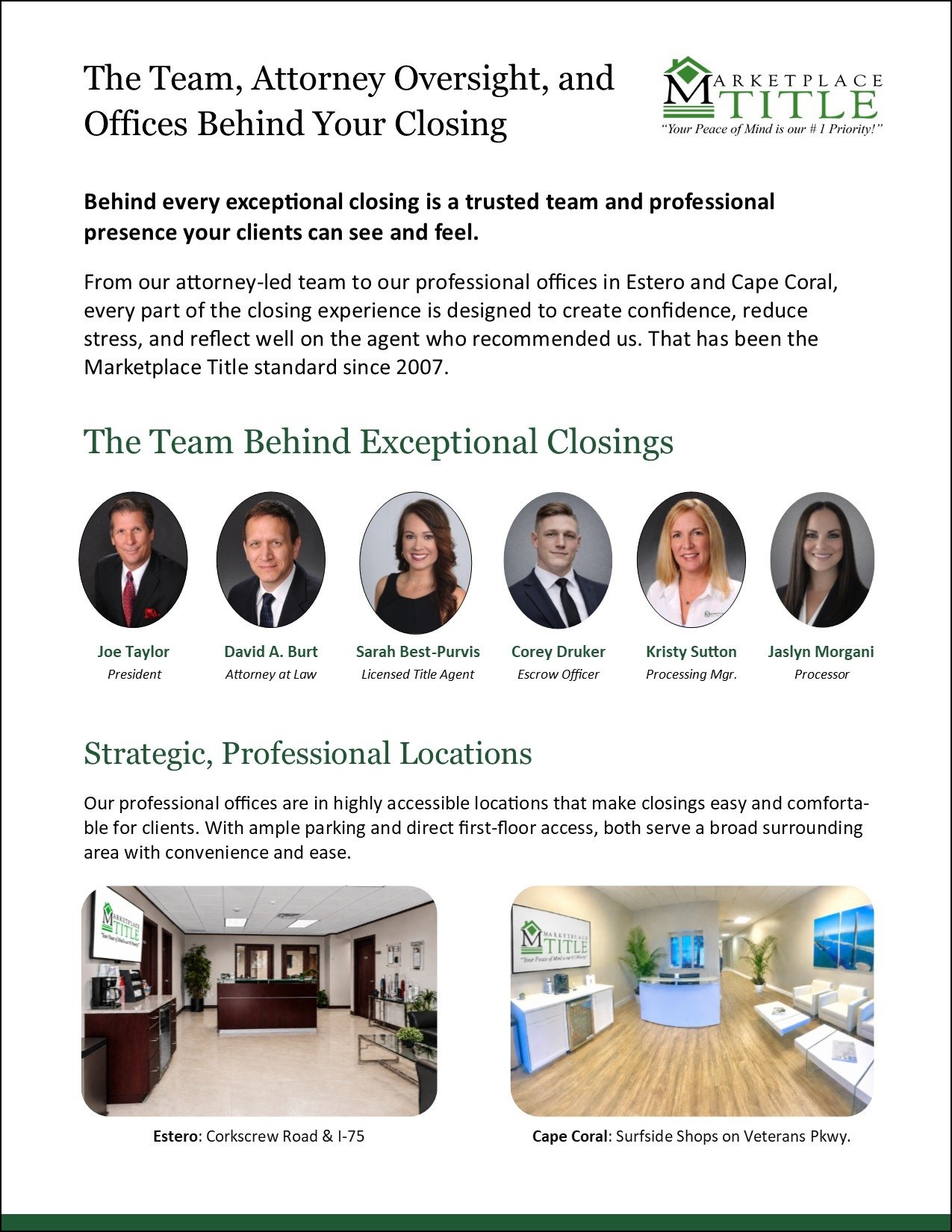 Professional team photos and office photos