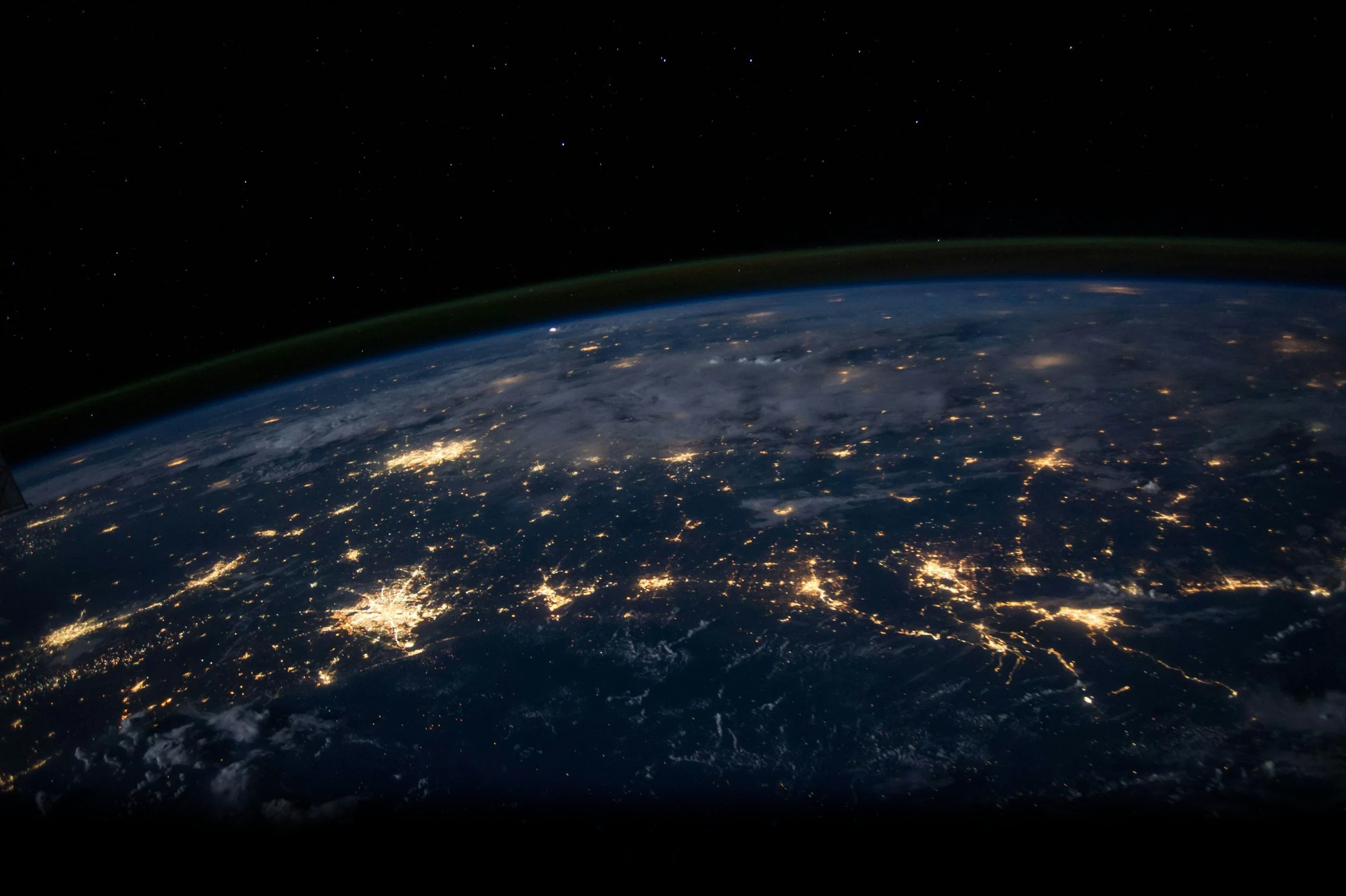 Background picture of earth at night.