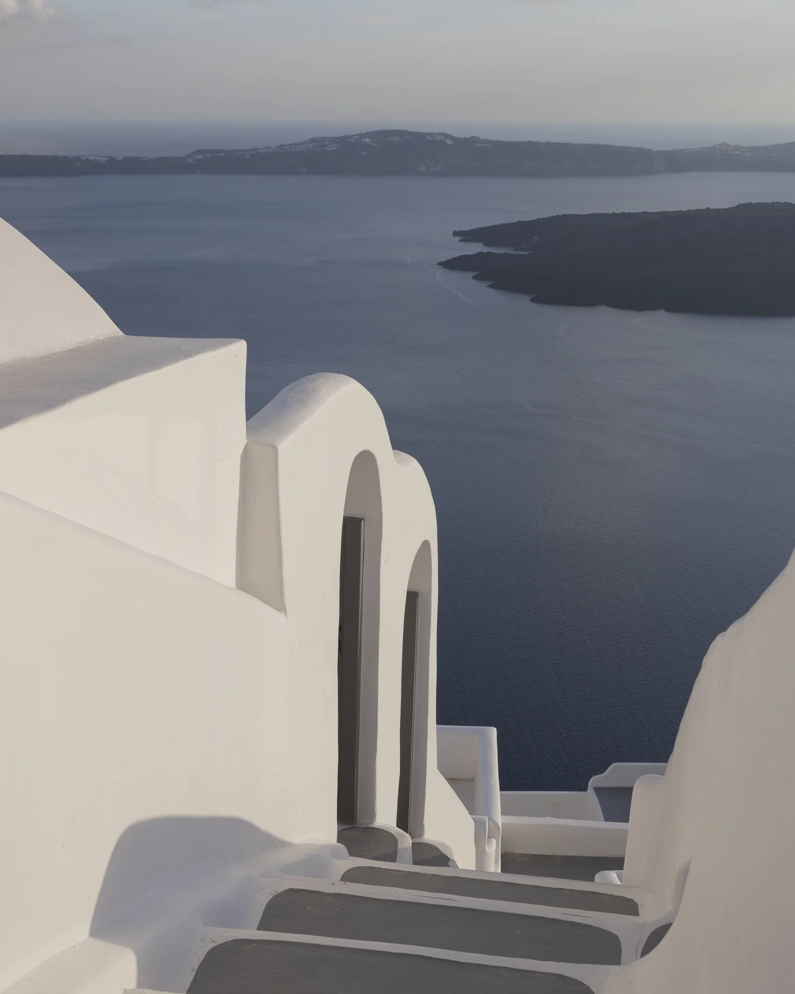 Imerovigli Steps & Caldera, Santorini — Framed Fine Art Print
