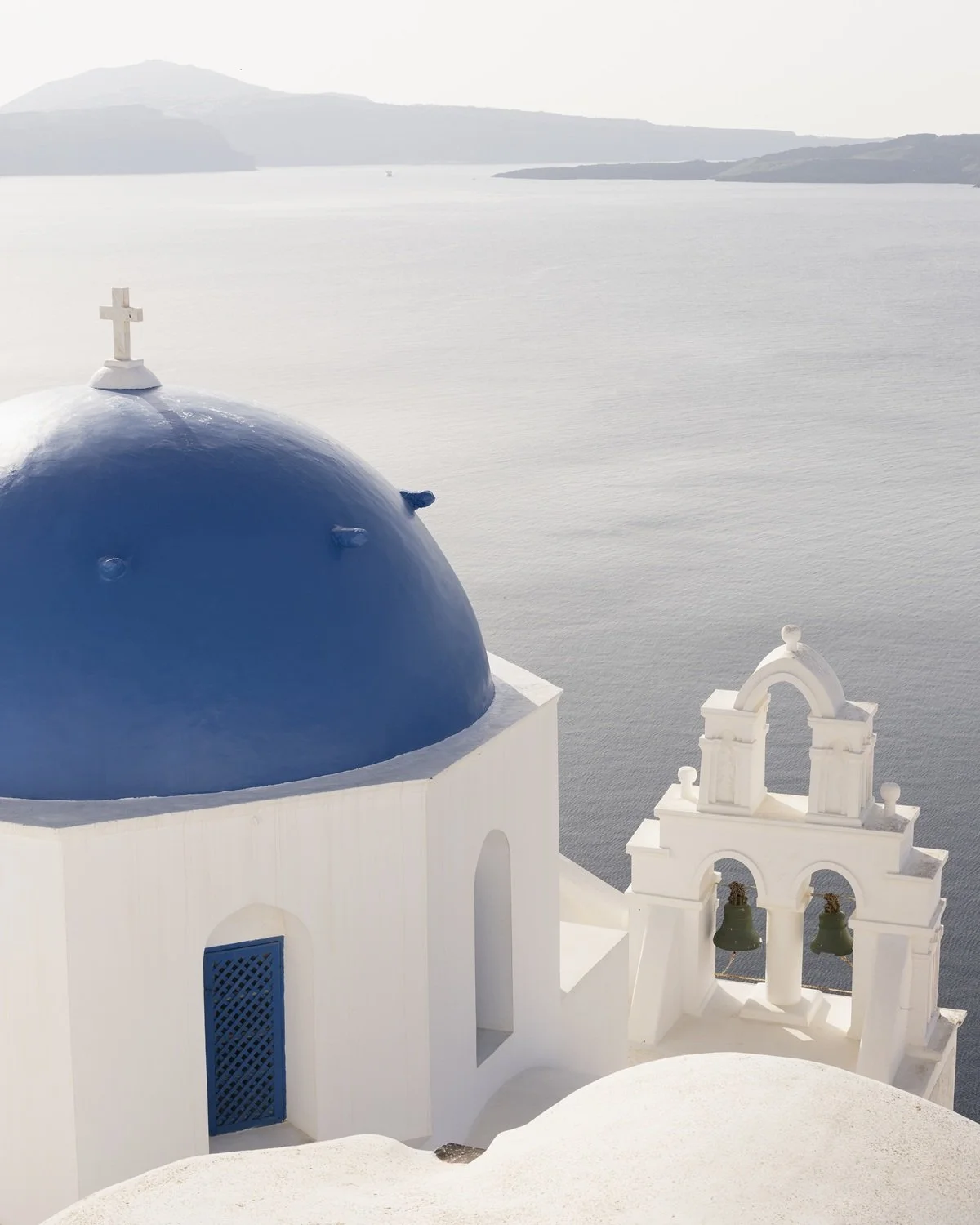 Oia Blue Dome, Santorini — Framed Fine Art Print