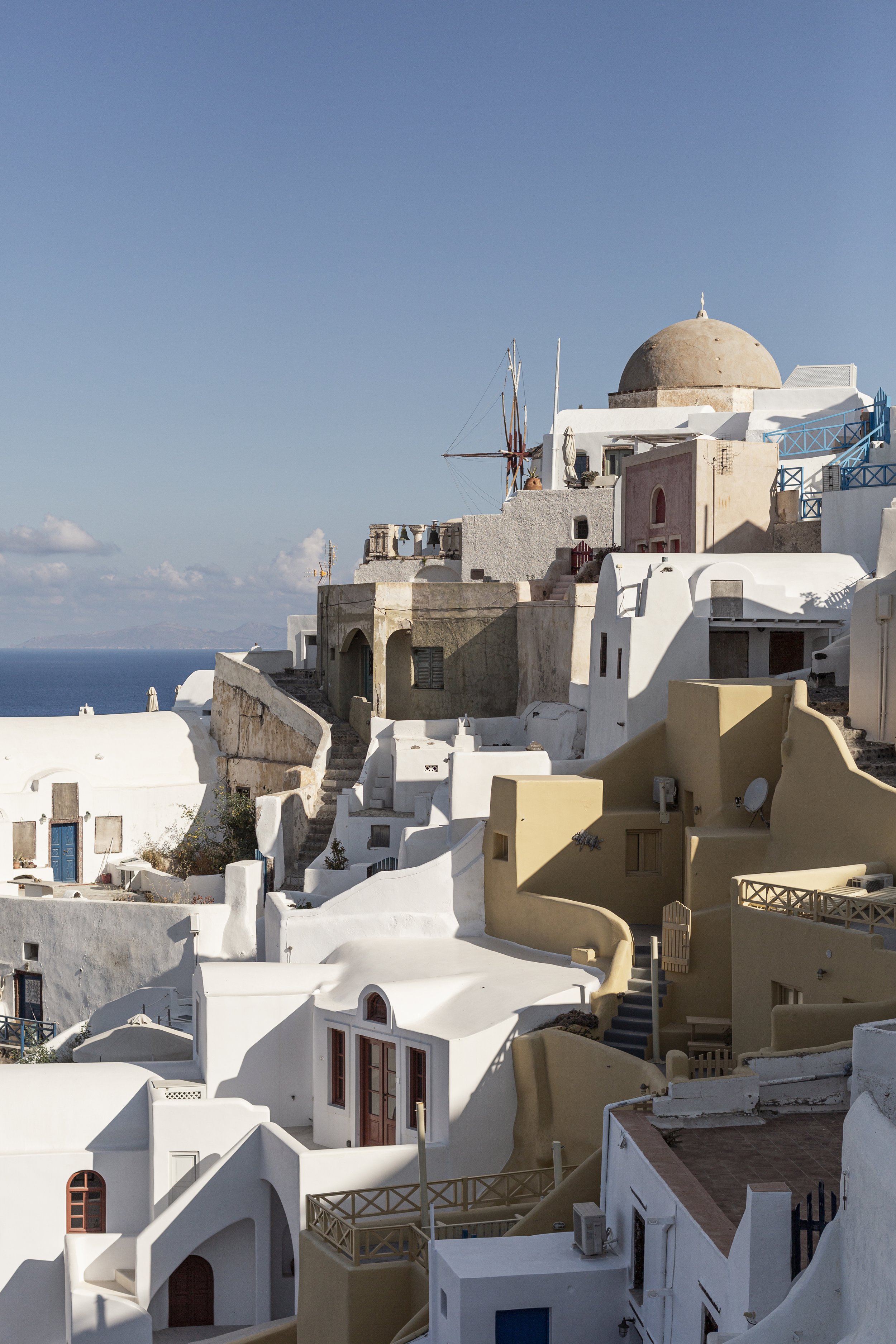 Oia Rooftops at Dawn, Santorini — Framed Fine Art Print