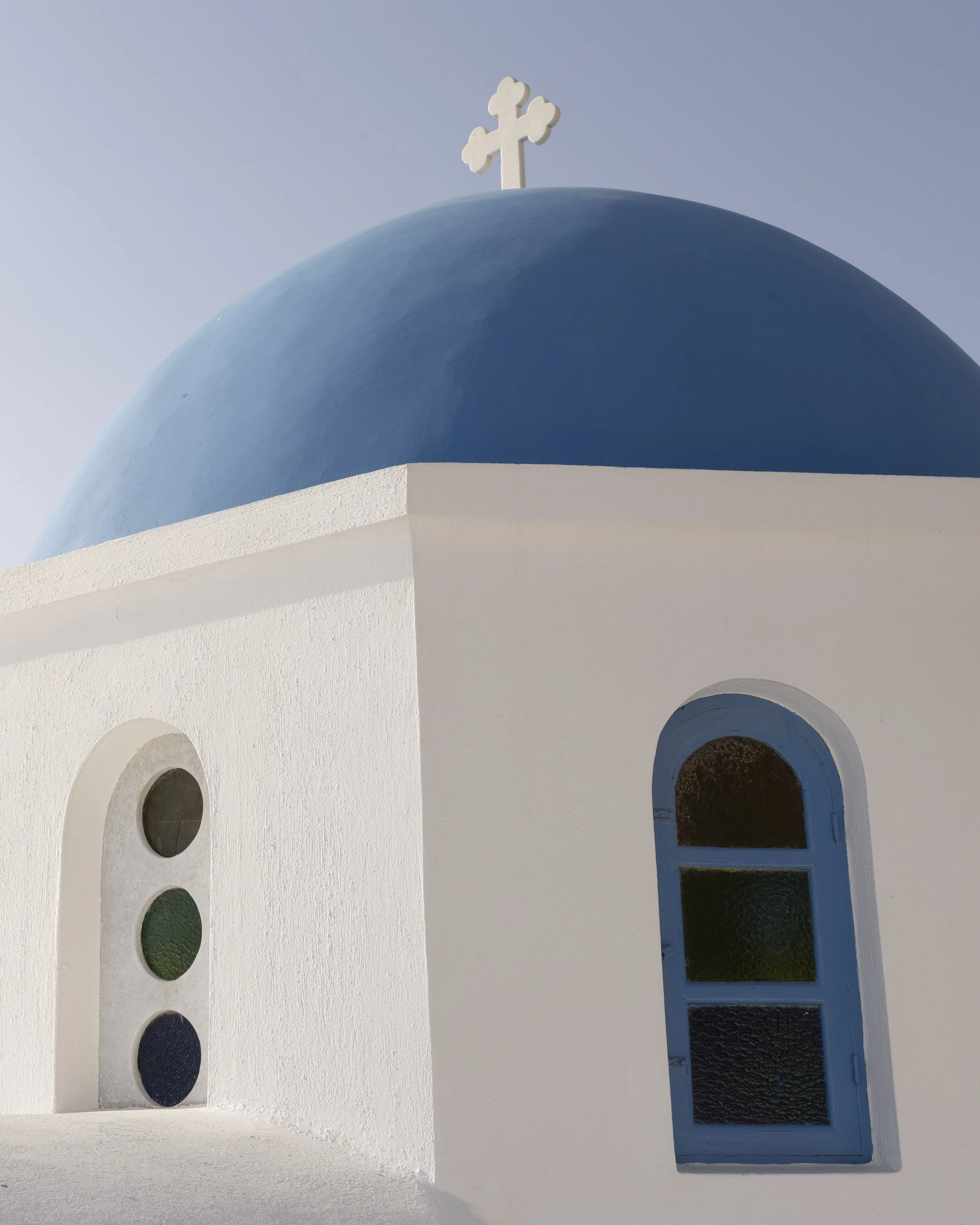 Oia Blue Dome Church — Santorini Fine Art Print