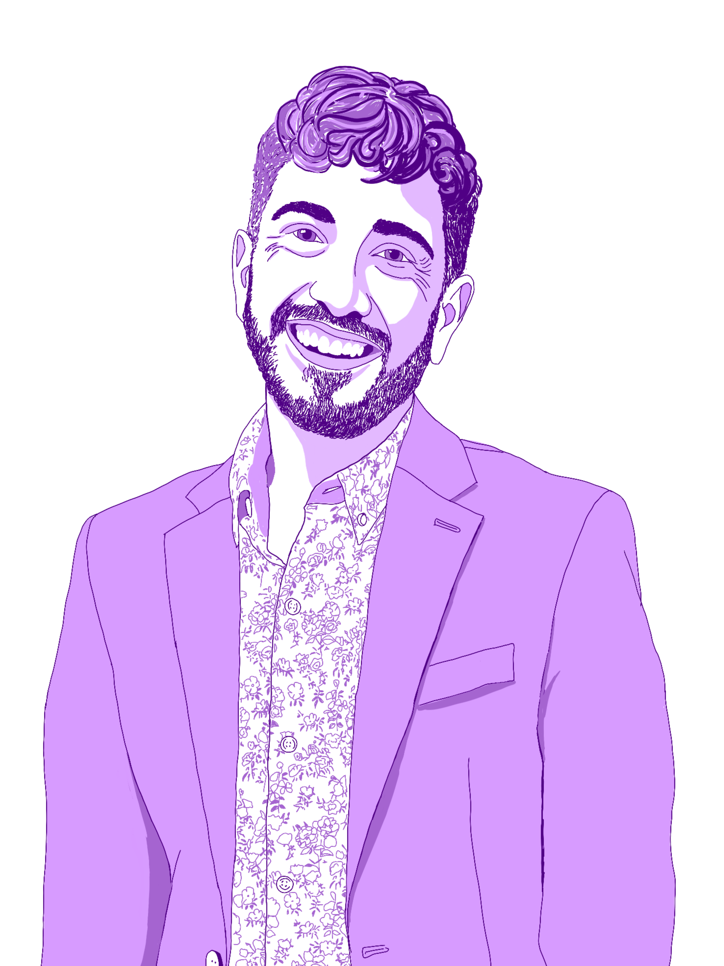 Digital illustration of Shawn's headshot