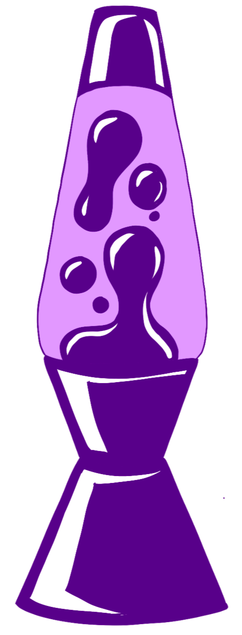 Digital illustration of a lava lamp