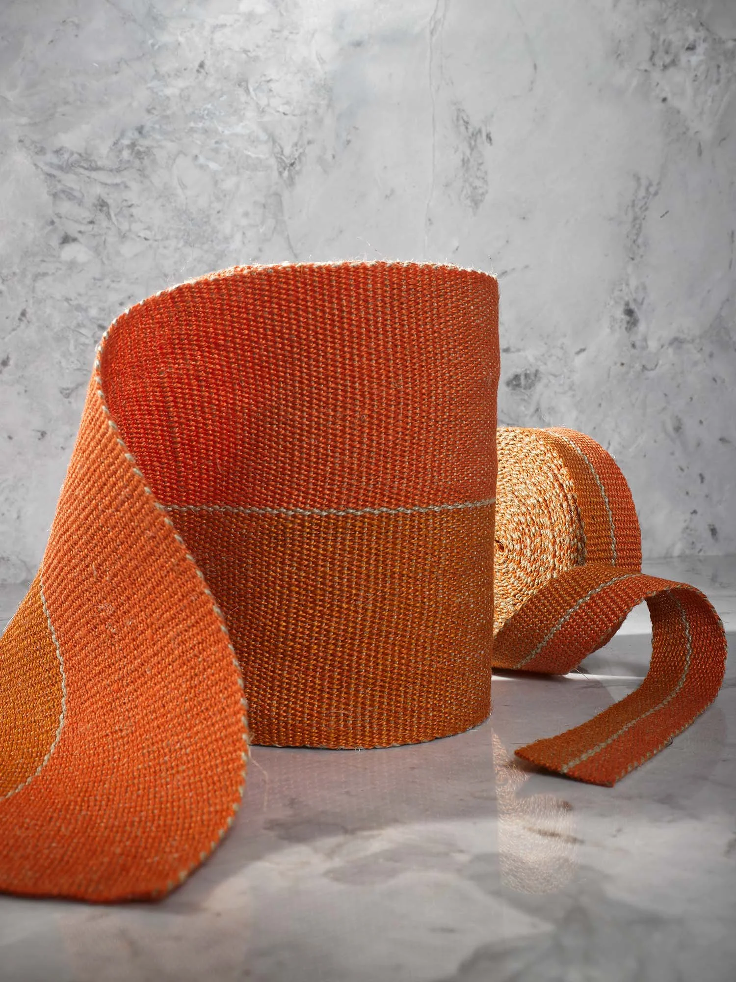 Potimarron Handwoven Linen Tape Collection

Vibrant, rich orange has been popping up in the most wonderful, unexpected places for me: mushroom flushes on forest walks, lichen-covered granite on the Maine coast and the lovely French potimarron at the 