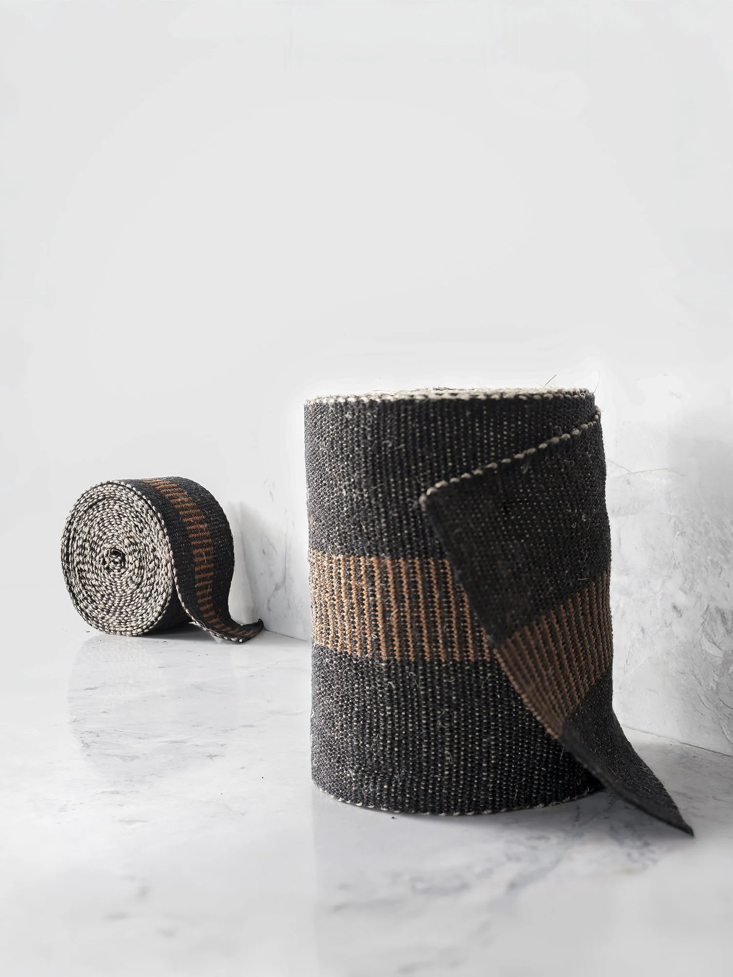 Cordwood Handwoven Linen Tape Collection

There was a time, when my sons were very young, that a wood fire provided most of our heat. Tending a constant fire was new to me, but in time I found my rhythm — carry wood, bank the backlog, rekindle the fl